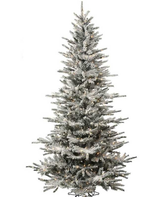 7.5' Slim Flocked Vail w/ 550 Clear Lights - Image 2